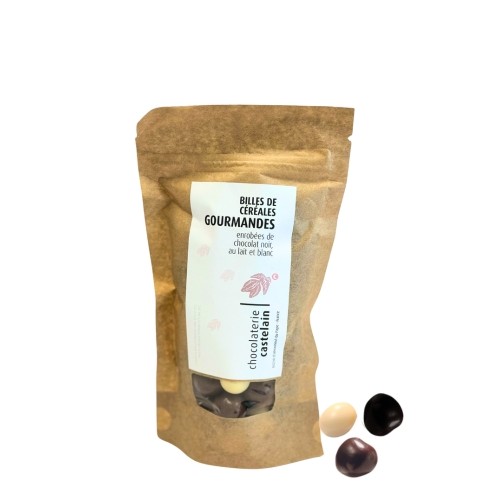 Billes de céréales Chocolat Noir, lait et blanc - 150g/500g