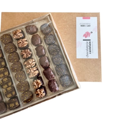 Boite éco kraft assortiment chocolats 1kg
