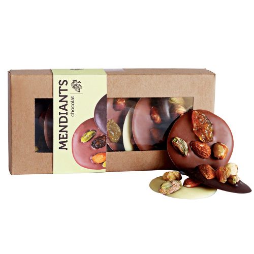 Mendiants, assortiment Noir et au Lait Etui en kraft - 130g