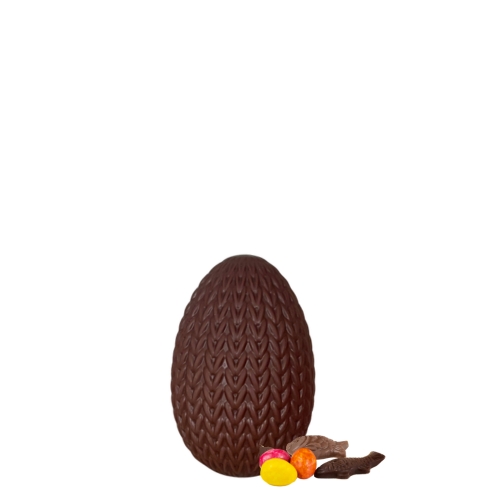 Oeuf tricot moulage noir, lait ou blanc garnis - 100g