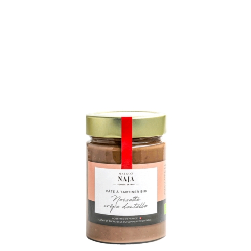 Pâte à tartiner noisette et crêpe dentelle Bio - 340g