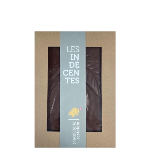 Tablette Indécente à casser - Chocolat noir ou lait ou blanc 380g