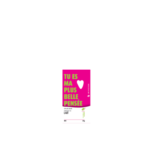 Mini Tablette "Tu es ma plus belle pensée" Chocolat au Lait 41% - 30g
