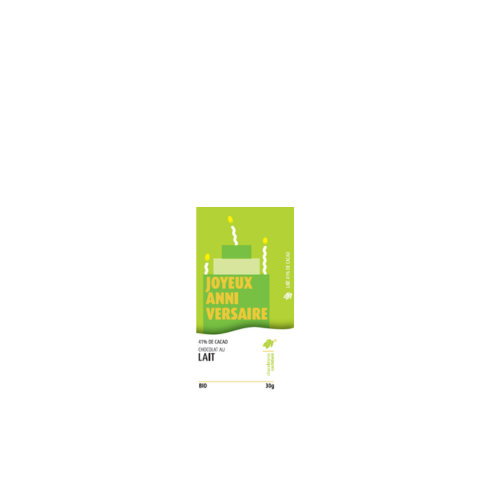 Mini Tablette "Joyeux Anniversaire" Chocolat au Lait 41% - 30g
