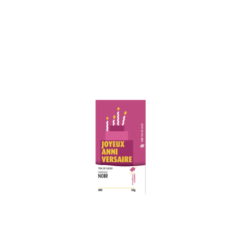 Mini Tablette "Joyeux Anniversaire" Chocolat Noir 71% - 30g
